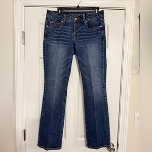 American Eagle Outfitters Dark Blue Flap Pocket Boot Cut Jeans